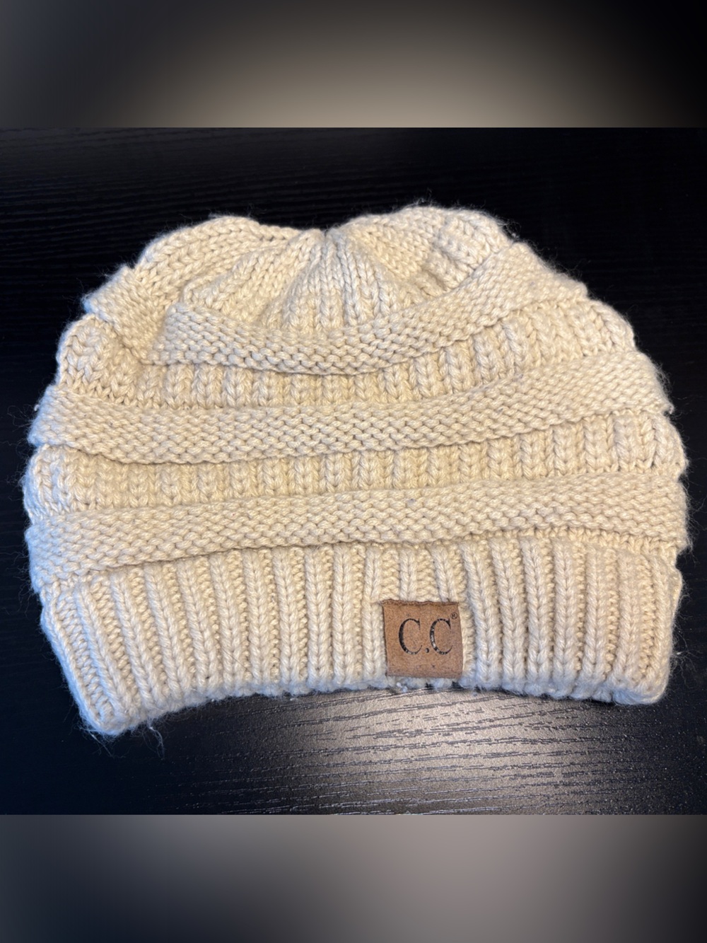 C.C Cream Cable Knit Beanie